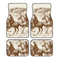 thumbnail image 1 of Fotbe Western Desert Cowboys1 Juego de 4 Tapetes para Auto con Estampado – Alfombrillas de Goma Reforzada, Diseño Antideslizante, Protección para Todo el Año – Vehículos, Autos, Camionetas y SUVs, 1 of 7