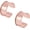 Rose Gold, variant on Grooved Bangles Punk Style Wide Band Open Cuff Bangle Adjustable Alloy Wrist Cuff Wrap Bracelet for Gemstone Leather Inlay Bangle Making 34.5mm Wide