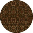 thumbnail image 1 of Ahgly Company Indoor Square Patterned Dark Bronze Brown Area Rugs, 3' Square, 1 of 1