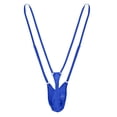 thumbnail image 3 of TANBOM Men's Nylon Sexy Thong with Adjustable Elastic Suspender Personality Soft Dark Blue 2XL, 3 of 6