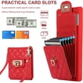 thumbnail image 3 of Compatible Wallet Case for Google Pixel 7A Case Leather with Credit Card Holder,Luxury Shockproof Google 7A Case PU Leather with Wallet Protective Cross-Body Strap Cover Pixel 7A Wallet Case Red, 3 of 14