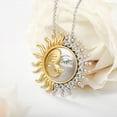 thumbnail image 7 of HGYCPP Gold Sliver Color Two Tone Yellow Gold Sun Moon Pendant Charm Necklace Celestial Fine Jewelry for Women, 7 of 7