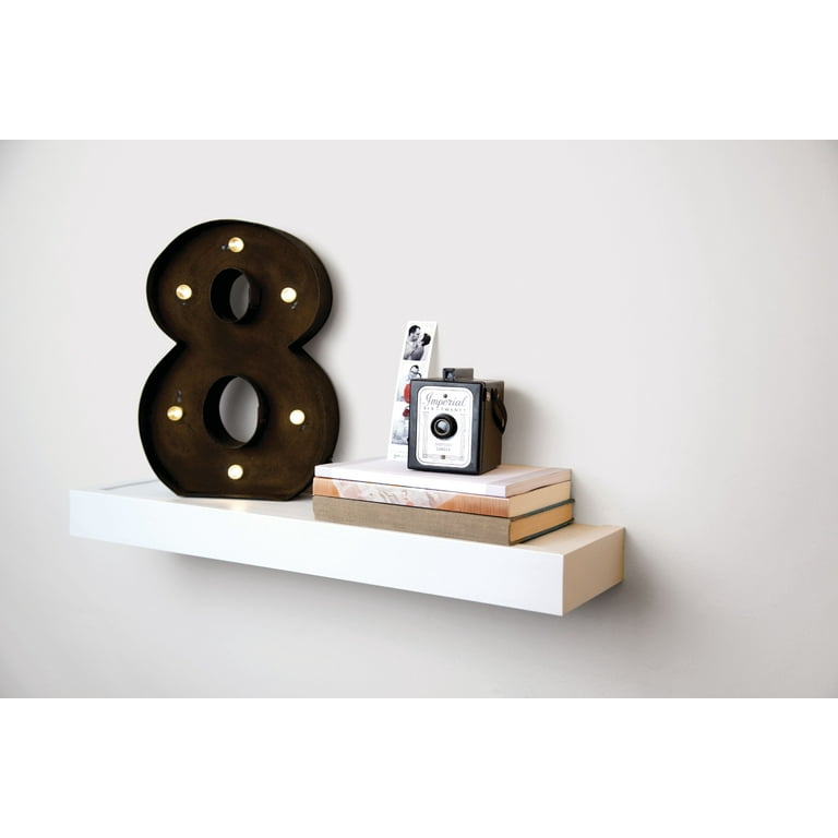 High Mighty Floating Shelf Flat Design White 18