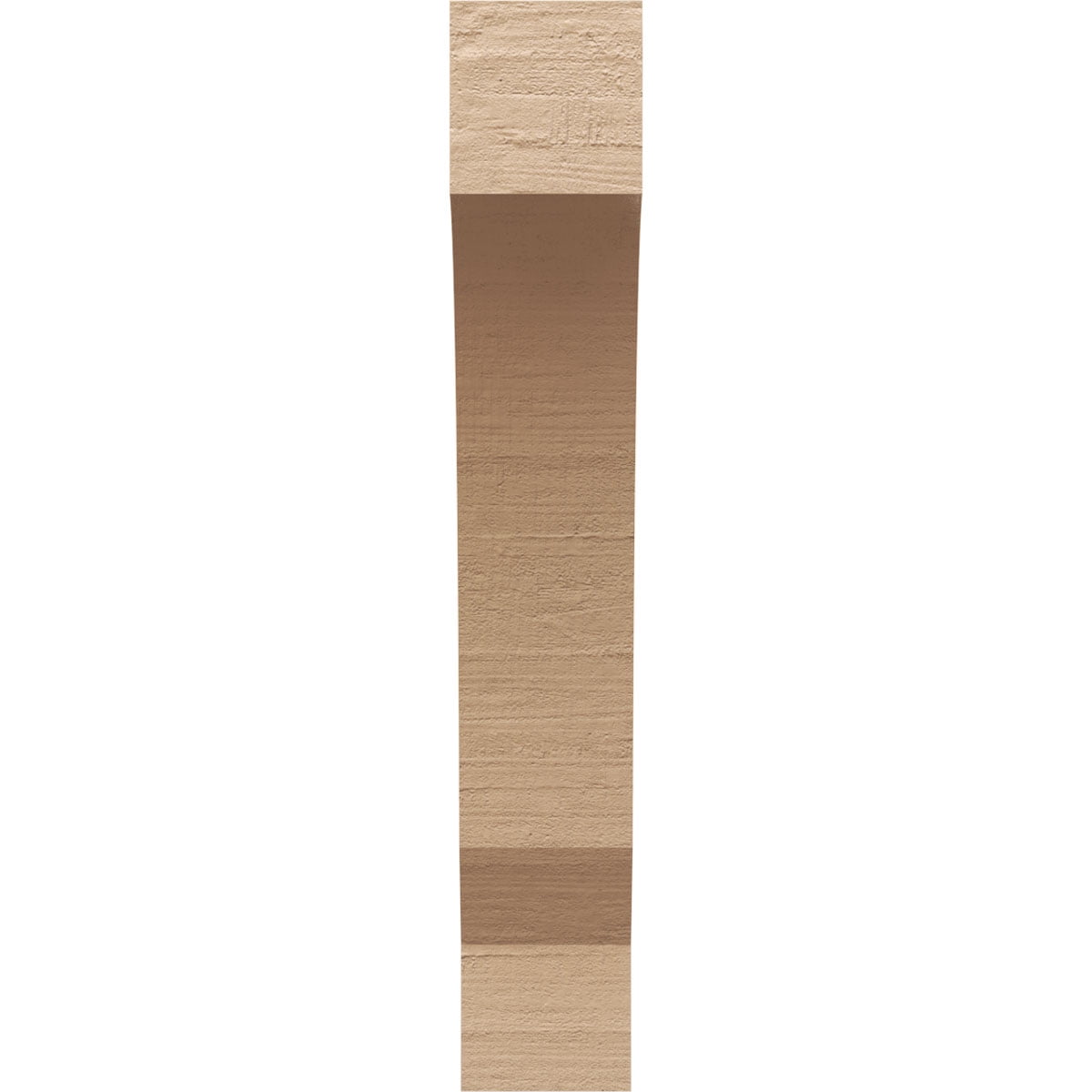 6"W x 12"D x 36"H Thin Moab Rough Cedar Woodgrain TimberThane Corbel, Primed Tan