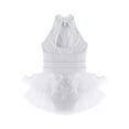 thumbnail image 6 of Haitryli Kids Girls Sparkle Lyrical Ballet Dance Dress Gymnastics Leotard Skirt Dancewear Performance Costume White 16, 6 of 7