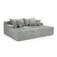 thumbnail image 5 of AOOWOW 82.5” Oversized Double Lounge Chaise,velvet Sofa Bed,Upholstered Boneless Cloud Sofa Deep Seat,No Assembly Required, 5 of 8