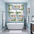 thumbnail image 5 of Summer Beach Tropical Leaves Curtain Tier and Valance Set 3 Piece, Slippers on White Plank 3-inch Rod Pocket Window Tier Curtains Valance for Kitchen Living Room, 5 of 9