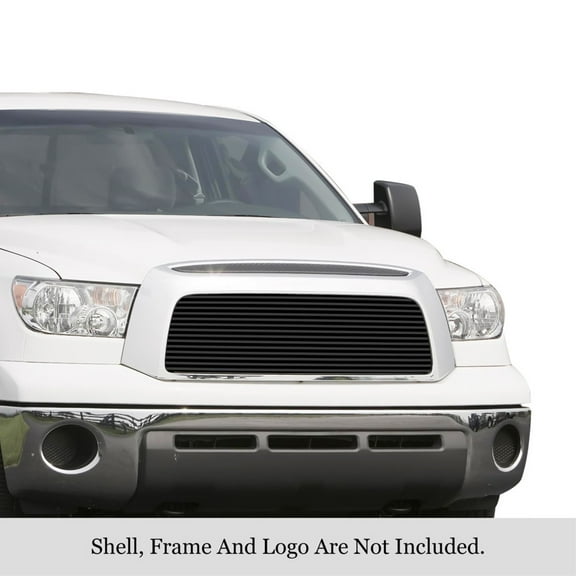 2007-2009 Toyota Tundra Stainless Steel Black Powder Coated Finish 8X6 Horizontal Billet Black Stainless Steel Billet Grille