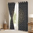 thumbnail image 3 of Manfei Boys Girls Hippie Mandala Black Out Curtains,Bohemian Damask Curtains Pack of 2 (42x63 Each),Chic Floral Flowers Bedroom Curtains,Super Cozy Room Decor, 3 of 6