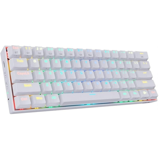 Teclado Mecánico - Eje Verde Color Blanco Mezclado Ormromra HMKY233-2
