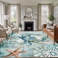 thumbnail image 2 of Retro Sea Crabs Large Area Rugs 8x10 ft Sea Stars Corals Ocean Animals Washable Rug Non Slip Indoor Carpet Absorbent Floor Mat for Living Room Bedroom Dining Room, 2 of 9