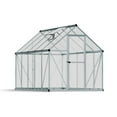 thumbnail image 3 of Palram - Canopia Mythos 6' x 10' Polycarbonate/Aluminum Walk-In Greenhouse – Silver - with Roof Vent, 3 of 10