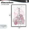 thumbnail image 4 of Stupell Industries Contemporary Peony Paris Eiffel Tower Black Framed Giclee Art, 12 x 18, by Martina Pavlova, 4 of 8