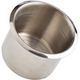 thumbnail image 1 of Brybelly Single Stainless Steel Cup Holder, Small - Silver Drop-in Anti-S Storage Solution or Replacement Item, 1 of 5