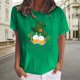 thumbnail image 2 of Camiseta de manga corta con cuello redondo suelta informal estampada para mujer Fridja  gope2247, 2 of 4