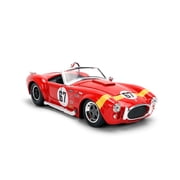 Jada Toys BIGTIME MUSCLE 1:24 1967 Shelby Cobra Die-cast Car – Opening Doors, Hood, Trunk, Rubber Tires(Red)