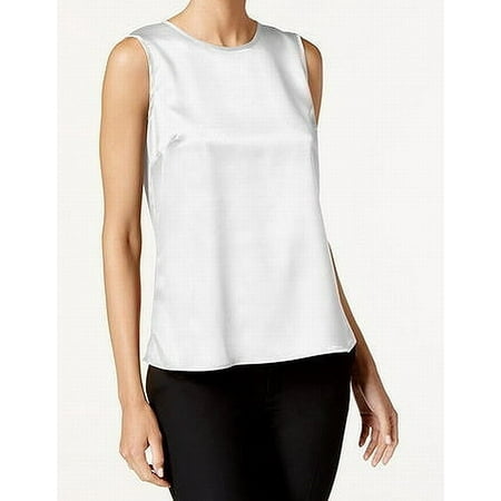 Charmeuse Tank - Kasper NEW Optic White Womens Size PXL Petite Charmeuse Tank Blouse