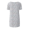 thumbnail image 4 of Shorts pour Femmes, Hauts Décontractés pour Femmes, Hauts Décontractés Imprimés devant et derrière Manches Courtes Raglan Col Rond, 4 of 5