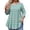 GreenA#0128C&14, variant on Garbnen L-5XL Plaid 3/4 Sleeve T Shirts for Women Plus Size Curved Hem Crewneck Tops for Women Color Block Spring Tunic Tops Women