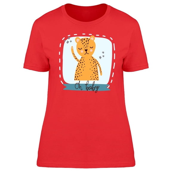 Oh Baby Cheetah In Frame T-Shirt Women -Image by Shutterstock, Female Small