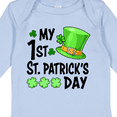 thumbnail image 4 of Inktastic My 1st St. Patrick's Day Green Top Hat and Clovers Boys or Girls Long Sleeve Baby Bodysuit, 4 of 5