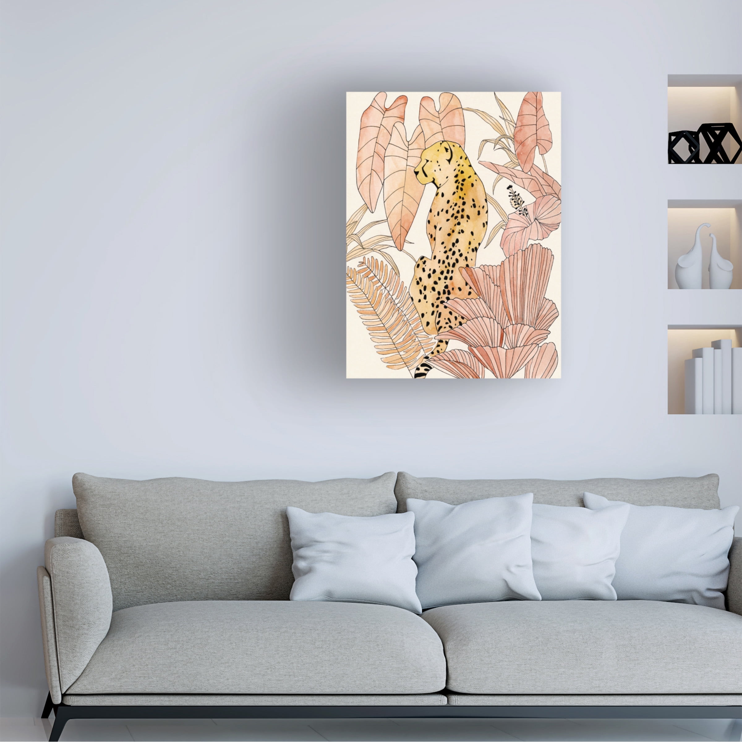 Annie Warren 'Blush Cheetah I' Canvas Art