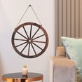 thumbnail image 4 of HOMEMAXS Western Style Wooden Wheel wall Hanging Ornaments for Decoration with Material and Easy Installation Brown Color, 4 of 8