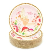Sparkle and Bash Girls Tea Party Paper Plates, Paper, 7", 48 Count