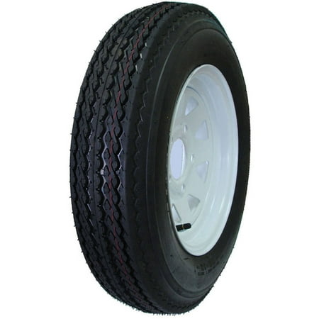 Hi Run ST Bias Boat Trailer Tire with Wheel Assembly 5.30-12 6 Ply-5L *Tire and Wheel assembly only, no additional parts (Best Bass Boat Trailer Tires)