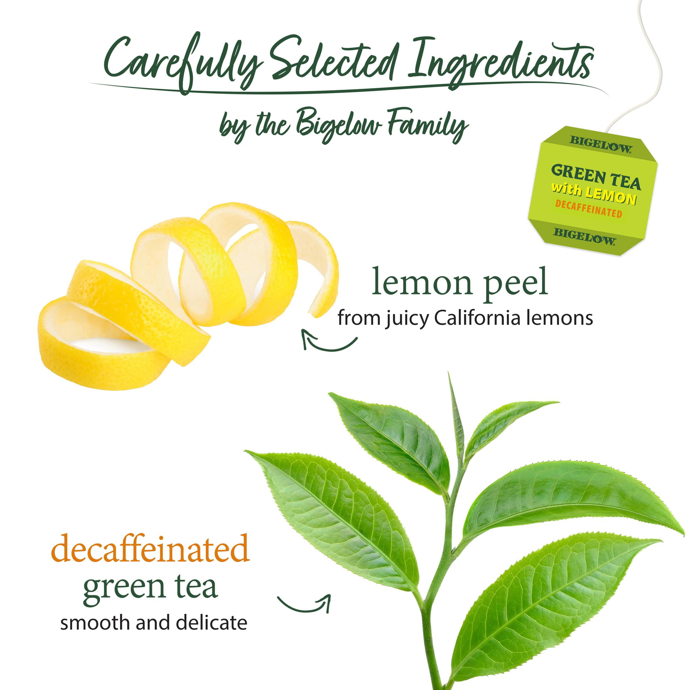 Bigelow Decaffeinated Green Tea with Lemon, Tea Bags, 80 Count (4 packs of 20)
