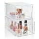 thumbnail image 1 of 2 Piezas Organizador de maquillaje acrílico y almacenamiento, organizador de escritorio multiusos con cajones, Bandejas para Cosméticos,Caja de almacenamientoapilable,Organizador joyería multifunción, 1 of 7