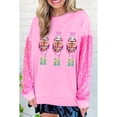 thumbnail image 1 of Sudaderas con capucha de retazos de purpurina para mujer, camiseta Vintage Harajuku, ropa de calle delgada de manga larga, ropa de Navidad, Top de otoño e invierno, 1 of 5
