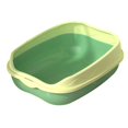 thumbnail image 2 of Inodoro para gatos y gatitos, caja de arena para gatos, elevada, resistente a salpicaduras Verde, 2 of 9