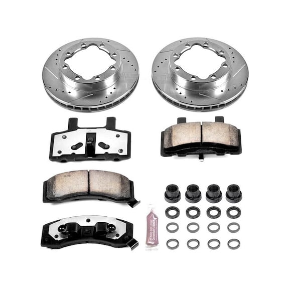 Front Brake Pad and Rotor Kit - Compatible with 1988 - 2000 GMC K3500 - Power Stop