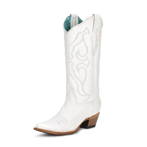 CORRAL Women's White Embroidery Boots, Size: 9.5, Width: M (Z5046-M-9.5)