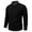 Black, variant on Men's Fleece Lined Sweater Fake Two Layer Collar Warm Base Shirt Long Sleeve