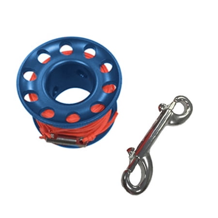 YIEMEEN Scuba Diving Finger Spool Reel with 30m Guide Line Diving Spool Shaft with Hook Anti-Winding Device Reel Surface Marker Buoy Holder Entertainment Water Sports Accessories