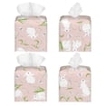 thumbnail image 2 of Kdxio Cute Rabbit Print Tissue Box Cover,Square Decorative PU Leather Facial Paper Case Organizer Holder Dispenser for Bathroom,Night Stands,Desk,Car 5.2''X5.2''X5.2'', 2 of 8