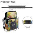 thumbnail image 6 of FUIALDOLG Black Cat Floral Crossbody Bag, Polyester Lightweight Messenger Bag for Daily Travel and Casual Shopping, 6 of 8