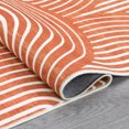 thumbnail image 7 of Geetinfly 8*10 8in*10in Modern Washable Rug Lines Print Area Rug Non-Shedding Stain-Resistant Carpet Indoor SoFT Area Rugs Foldable Thin Rug for Dining Room Office Orange Orange, 7 of 7