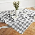 thumbnail image 5 of Linen Checkered Tablecloth 52 x 52 Inch - 100% Pure Linen Grey and White Square Table Cloth - Machine Washable Buffalo Plaid Table Throw, 5 of 5