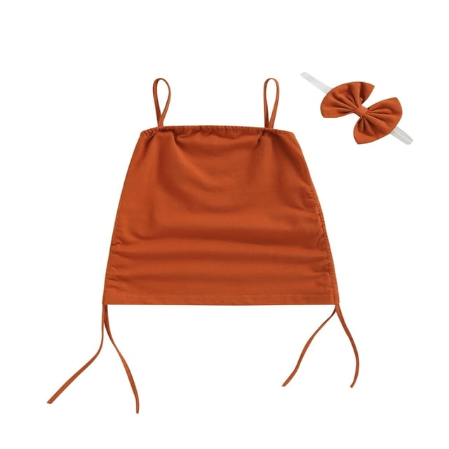 OUSITAID Bébé Robe Bandeau Ensembles de Couleur Unie Jupe Noeud Noeud Coiffe