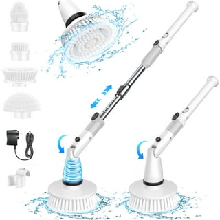 Bathroom Cleaning Rotating Brush With Wiper, Size: Free Size