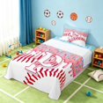 thumbnail image 3 of Manfei Kawaii Baseball Twin Sheets, Girls Monogrammed P Bedding, Pink Light Blue P 3 Pieces(1 Flat Sheet, 1 Fitted Sheet and 1 Pillowcase), 3 of 6