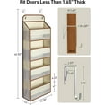 thumbnail image 2 of Yecaye 4-Tier Over-the-Door Hanging Organizers, Beige, 1 Pack, 2 of 8