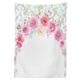 thumbnail image 3 of Ambesonne Shabby Flora Tablecloth Rectangular Table Cover, Floral Wreath Peony, 60"x84", Multicolor, 3 of 4