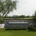 thumbnail image 2 of Wildridge Classic Vineyard Bench, Light Gray - Outdoor Weather Resistant Poly Lumber Bench for Patio, Deck, Garden, 2 of 4