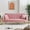 Pink, variant on 71 Inches Velvet Futon Sofa Bed with 2 Pillows,Modern Convertible Futon Couch with Adjustable Backrest,Pink 02