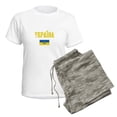 thumbnail image 5 of CafePress - Ukraine Ukrainian Flag Cyrillic Pajamas - Women's Short Sleeve Print T-Shirt and Pants Light Cotton Pajama Set, 5 of 7