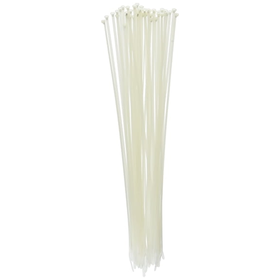 Thomas & Betts TY5244M Ty-Rap Cable Tie with Stainless Steel Locking Device, 14.5", 30 lb., Nylon 6.6, Natural (Pack of 100) CA3